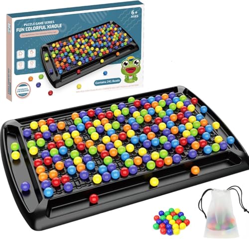 Generisch Elimination Brettspiel, Intellectual Chessboard Dual Duel, Elimination Brettspiel Mit 48/120/241Pcs Bead, Rainbow Ball Brettspiel Intellectual Chessboard Dual Duel,Für Kinder (241 Bälle) von Generisch