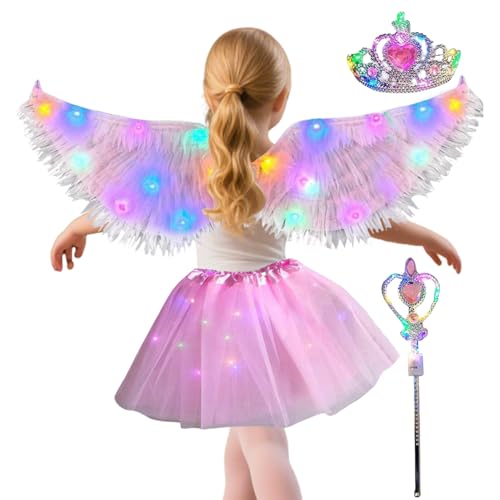 Generisch Engel Flügel Kostüm | Leuchtflügel Für Halloween,Spiel Zubehör Für Schulphotos Weihnachtsaufführung Brautparty Festlichkeiten Generisch Engel Flügel Kostüm | Leuchtflügel Für Halloween,Spiel Zubehör Für Schulphotos Weihnachtsaufführung Brautparty Festlichkeiten von Generisch