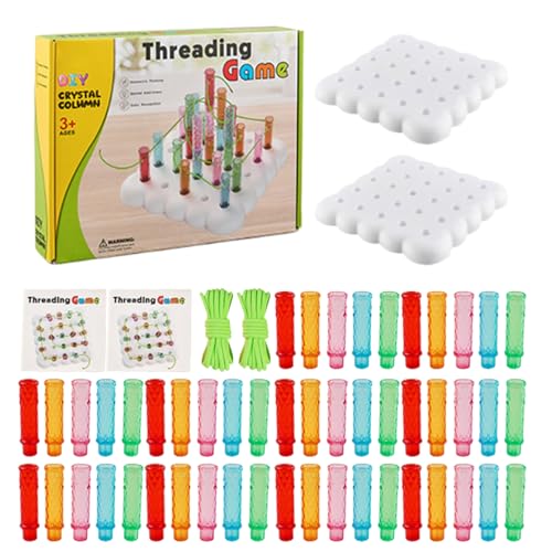 Generisch Fädelspiel | Baby Stapelspielzeug - Lernspiel mit Steckpuzzle für Zweispieler-, Problemlösung & Reiseaktivitäten im Vorschulalter Generisch Fädelspiel | Baby Stapelspielzeug - Lernspiel mit Steckpuzzle für Zweispieler-, Problemlösung & Reiseaktivitäten im Vorschulalter von Generisch