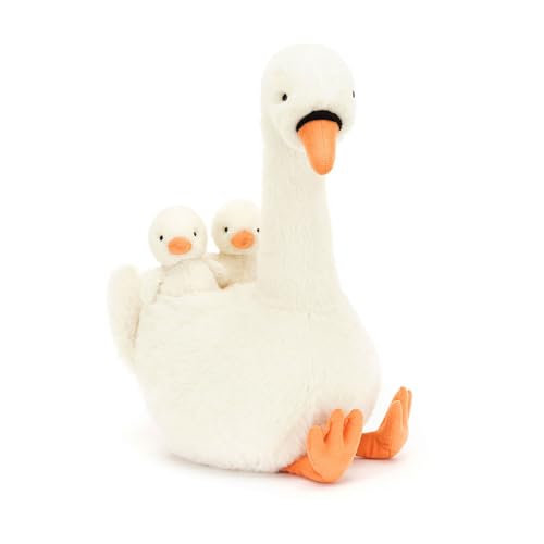 Generisch Amuseable Jelly Featherful Swan - kuscheliger grosser Schwan mit Zwei Babys 39cm von Generisch