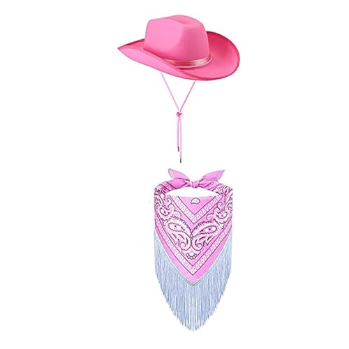 Generisch Filz Cowboyhut Damen Flauschig mit Federn Krempe Tiara Cowgirl Kostüm Hut Erwachsene Halloween Kostüme Karneval Partyhut FaschingskostüM Damen Hippie Karneval KostüM Damen 3Xl von Generisch