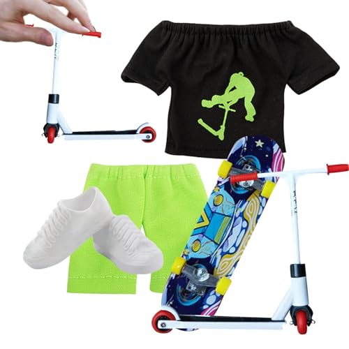 Generisch Finger-Skateboard-Set,Fingertip Movement Scooter mit Fingerschuhhose | Interessantes Fingerspielzeug für Kinder, Mini-Fingerspielzeug von Generisch