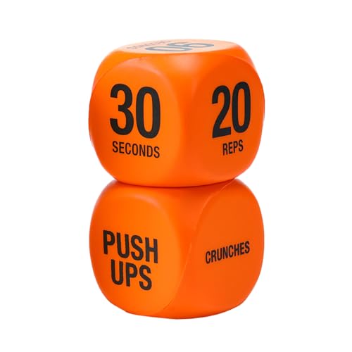 Generisch Fitness-Würfel | 1 Paar Fitness Spielwürfel für Training - Tragbares Fitness Zubehör Für Kniebeugen Liegestütze Anfänger Reise Outdoor Zuhause Generisch Fitness-Würfel | 1 Paar Fitness Spielwürfel für Training - Tragbares Fitness Zubehör Für Kniebeugen Liegestütze Anfänger Reise Outdoor Zuhause von Generisch