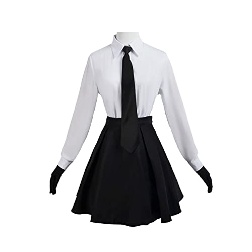 Generisch Frauen Akiko Yosano Cosplay Kostüm Anime Lolita Kleid Halloween Komplettes Set,White-XXL von Generisch