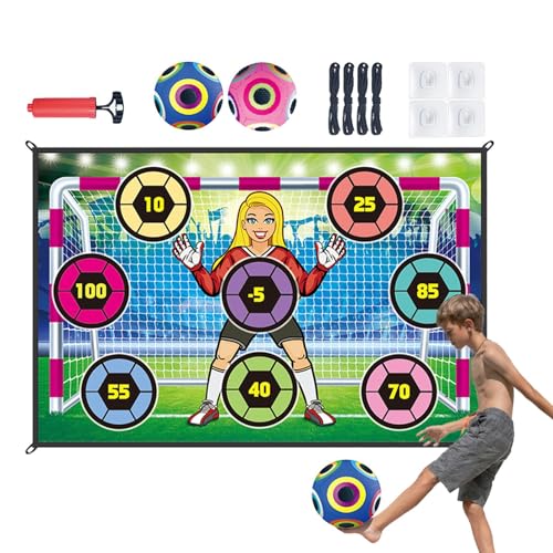 Generisch Fußball-Spielmatten-Set, Fußball-Spiel,Toss Soccer Goal-Spiel | Outdoor Indoor Kinder Fußballspielzeug für 3–8 Jahre alte Mädchen und, Ziel für Fußballspiele von Generisch