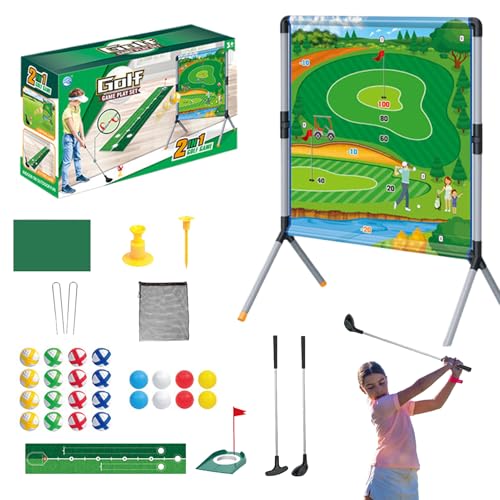 Generisch Golf Rasenspiel | Golf Abschlagmatte Mit Wurfspiel Für Groß Und Klein | Golfzubehör Mit Bällen Tees Puttmatte Übungsset Für Abschlagtraining Erwachsene Kinder Drinnen Draußen Garten Generisch Golf Rasenspiel | Golf Abschlagmatte Mit Wurfspiel Für Groß Und Klein | Golfzubehör Mit Bällen Tees Puttmatte Übungsset Für Abschlagtraining Erwachsene Kinder Drinnen Draußen Garten von Generisch