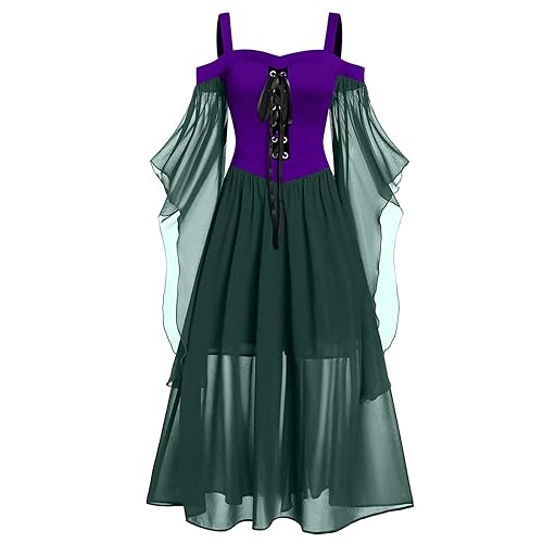 Generisch Gothic Kleidung Damen Mittelalter Kleid Halloween Kostüm Elegant Cocktailkleid Hexenkleid Fledermausärmel Ballkleider Renaissance Karneval Kostüme Partykleid 006 Lila L Generisch Gothic Kleidung Damen Mittelalter Kleid Halloween Kostüm Elegant Cocktailkleid Hexenkleid Fledermausärmel Ballkleider Renaissance Karneval Kostüme Partykleid 006 Lila L von Generisch