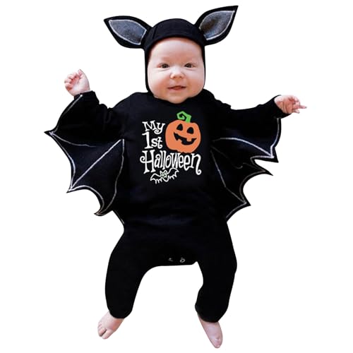 Generisch Halloween Kostüm Baby Junge, Fledermaus Kostüm Baby, Babys Fledermauskostüm, Babys Strampler Neugeborene Overall mit Kapuze, Fledermaus Halloweenkostüm Babykostüm 0-24 Monate Generisch Halloween Kostüm Baby Junge, Fledermaus Kostüm Baby, Babys Fledermauskostüm, Babys Strampler Neugeborene Overall mit Kapuze, Fledermaus Halloweenkostüm Babykostüm 0-24 Monate von Generisch