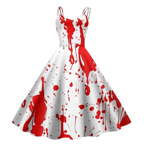 Generisch Halloween Kostüm Damen, Cosplay Swing Kleid Quadratkragen Gothic frauen-Helloweenkostüm RetroTrägerkleid Ärmellos Print Taillierte Kleider Helloweenkostüm Mit Grusel Details Horror Party Generisch Halloween Kostüm Damen, Cosplay Swing Kleid Quadratkragen Gothic frauen-Helloweenkostüm RetroTrägerkleid Ärmellos Print Taillierte Kleider Helloweenkostüm Mit Grusel Details Horror Party von Generisch