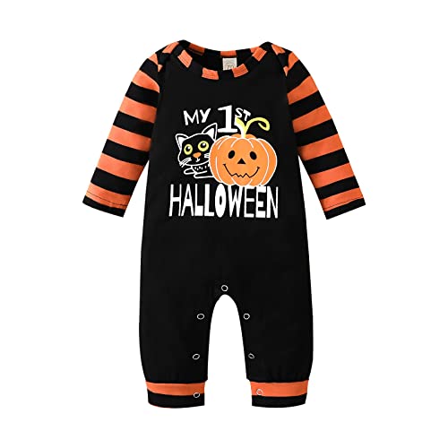 Generisch Halloween Kostueme Kinder Fasching Maedchen Kleinkind Kürbiskostüm Strampler Sets Helloween Kinderkostüm Faschingskostüm Junge Jungs Pumpkin Costume Baby My First Halloween Karneval von Generisch