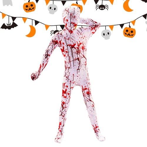 Generisch Halloween-Verkleidung für Kinder, gruselige Kinderkostüme | Atmungsaktives Horror-Dress-Up,Gotischer elastischer Kinderoverall, weiches Festkostüm für Rollenspiele von Generisch