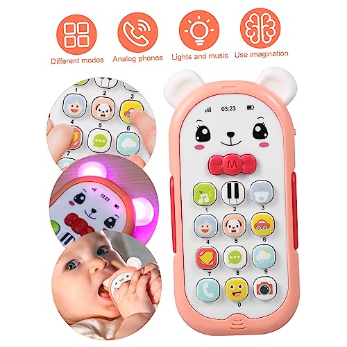 Generisch Handyspielzeug Für Mädchen Trommel Für Kleinkinder Instrument Telefon Babys Babyphone Rosa Elektronisches Bauteil von Generisch