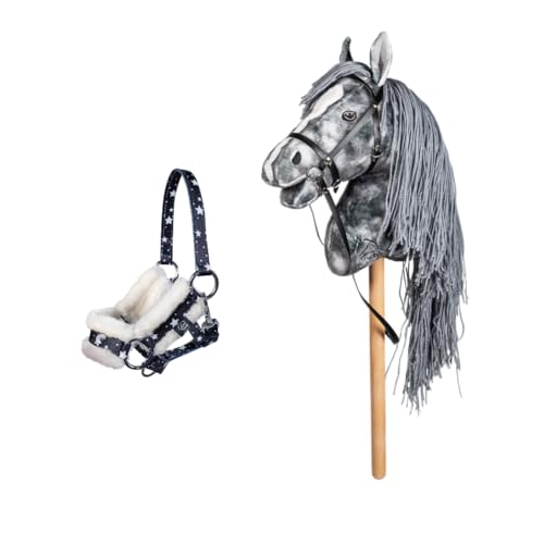 Generisch Hobby Horse Clara Grau, Steckenpferd mit Abnehmbarer Trense + Halfter Stars, Navy mit Sternen von HKM als Bundle NEU Generisch Hobby Horse Clara Grau, Steckenpferd mit Abnehmbarer Trense + Halfter Stars, Navy mit Sternen von HKM als Bundle NEU von Generisch