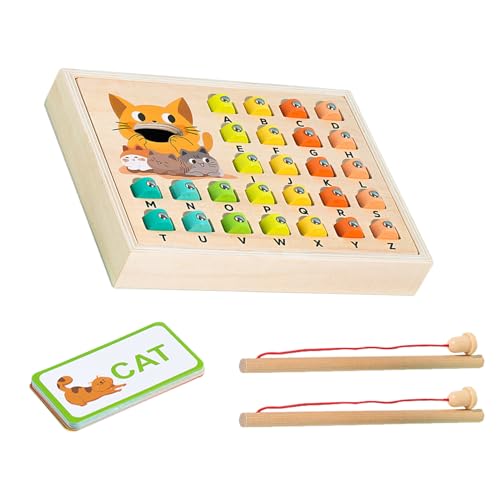 Generisch Holz Magnetangeln Spiel | Wortspiel Box Holzspielzeug Mit Buchstabenspiel Und Lernpuzzle,Eltern-Kind-Interaktion Alphabetspiel Feinmotorik Üben Für Vorschule & Homeschooling Generisch Holz Magnetangeln Spiel | Wortspiel Box Holzspielzeug Mit Buchstabenspiel Und Lernpuzzle,Eltern-Kind-Interaktion Alphabetspiel Feinmotorik Üben Für Vorschule & Homeschooling von Generisch