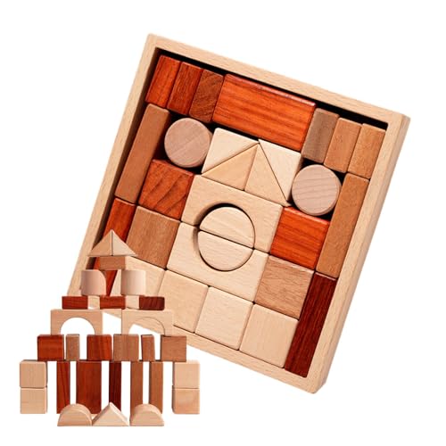 Generisch Holzbausteine,Pädagogisches Lernspielzeug Für Kinder - Naturholz Bauklötze Lernspielzeug Für Kleinkinder - Für Kinder Mädchen Zum Spielen Im Kindergarten Generisch Holzbausteine,Pädagogisches Lernspielzeug Für Kinder - Naturholz Bauklötze Lernspielzeug Für Kleinkinder - Für Kinder Mädchen Zum Spielen Im Kindergarten von Generisch