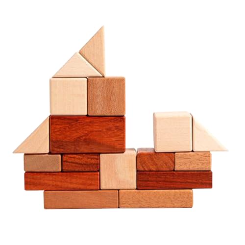 Generisch Holzbausteine - Bildungsspielzeug für Bildungsstapel, klassisches Lernspiel, kreatives Konstruktionsset, Spielaktivität | Langlebige Holzblöcke Bildungsspielzeug für Kinder im Alter von Generisch Holzbausteine - Bildungsspielzeug für Bildungsstapel, klassisches Lernspiel, kreatives Konstruktionsset, Spielaktivität | Langlebige Holzblöcke Bildungsspielzeug für Kinder im Alter von von Generisch