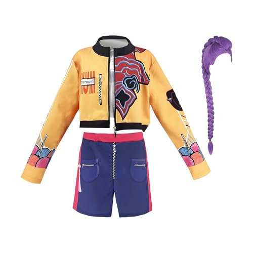 Generisch Hunters Costumes Mädchen Rumii Zoey Mira Kostüm mit Perücke, Pop-Sängerin, Verkleidung, Halloween, Cosplay-Outfit für Karneval, Party, Bühnenauftritt Generisch Hunters Costumes Mädchen Rumii Zoey Mira Kostüm mit Perücke, Pop-Sängerin, Verkleidung, Halloween, Cosplay-Outfit für Karneval, Party, Bühnenauftritt von Generisch