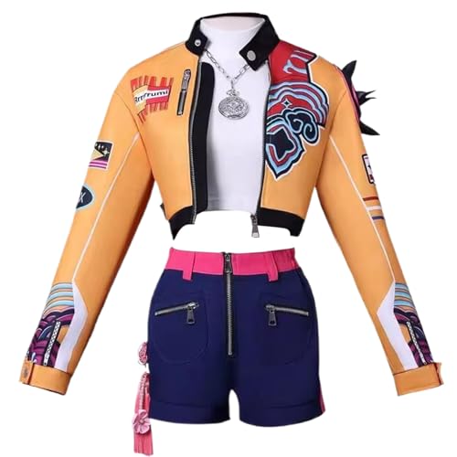 Generisch Hunters Anime Cosplay Kostüm – Hunters Miras Zoey Cosplay Kostüm Für Kinder Von 3–12 Jahren, Passende Popsängerinnen-Outfits Für Mädchen, Cosplays & Halloween Karneval Generisch Hunters Anime Cosplay Kostüm – Hunters Miras Zoey Cosplay Kostüm Für Kinder Von 3–12 Jahren, Passende Popsängerinnen-Outfits Für Mädchen, Cosplays & Halloween Karneval von Generisch