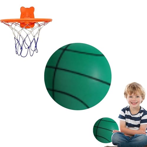 Generisch Indoor-Basketball | Schaumstoff-Basketball-Indoor-Trainingsball, Größe 7 | High-Density Soft Foam Ball Mute Basketball für Kinder, Teenager, Erwachsene, Spielübungen von Generisch