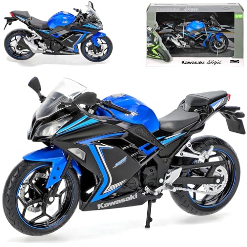 Generisch Kawasaki Ninja 300 Blau Schwarz SE Special Edition 1/12 Modell Motorrad Modell Auto von Generisch