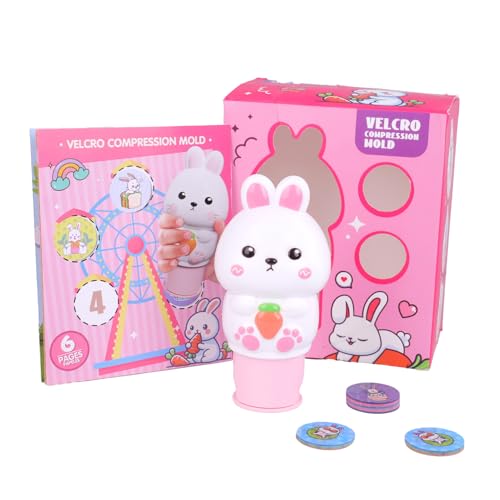 Generisch Sticker Stempel Nachfüllpack mit 100 Aufklebern und 12-seitigem Stickerbuch, kreatives DIY Spielzeug für Kinder, Aufkleberstempel für Jungen & Mädchen 2-6 Jahre – Hasen-Set Generisch Sticker Stempel Nachfüllpack mit 100 Aufklebern und 12-seitigem Stickerbuch, kreatives DIY Spielzeug für Kinder, Aufkleberstempel für Jungen & Mädchen 2-6 Jahre – Hasen-Set von Generisch