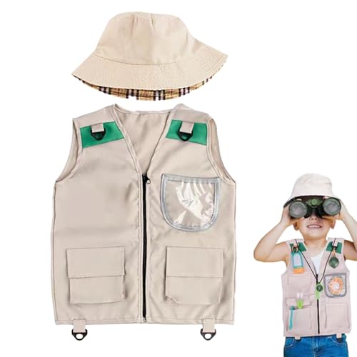 Generisch Kinder-Explorer-Kostüm, Camping Ausrüstung mit, Kinderbekleidung für Angeln Wandern Safari Schatzsuche Zoo Abenteuer Ranch Generisch Kinder-Explorer-Kostüm, Camping Ausrüstung mit, Kinderbekleidung für Angeln Wandern Safari Schatzsuche Zoo Abenteuer Ranch von Generisch