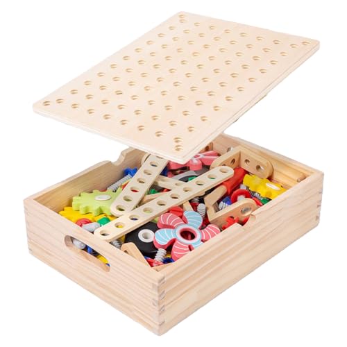 Kinder Zahnrad Puzzle Spiel,Holz Drehspiel Zahnräder Puzzle Brettspiel - Sensorik Feinmotorik Lernspielzeug Kinder Mädchen Kinder Zahnrad Puzzle Spiel,Holz Drehspiel Zahnräder Puzzle Brettspiel - Sensorik Feinmotorik Lernspielzeug Kinder Mädchen von Generisch