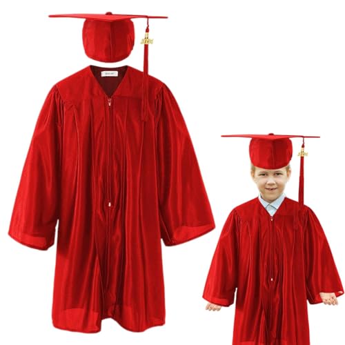 Generisch Kindergarten -Abschlusskappe und Kleid, Abschlusskappe und Kleid für Kinder | Kindergartenkinder Abschlussanzüge,Graduiertenkostüm, Performance -Fotografie -Anzüge für Mädchen von Generisch