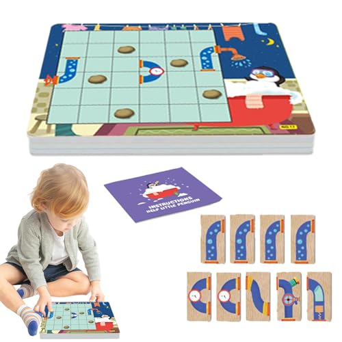 Generisch Kinderpinguin -Rätsel, passendes Spiel, Penguin -farbiges Brettspiel, lustiges Bildungsspielzeug für das Lernen, Rätselspiel für das Bad der Pinguine für Kinder und Kinder von Generisch