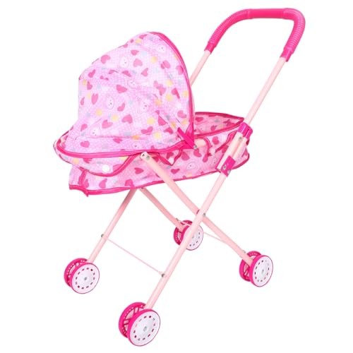 Generisch Kinderwagen Zusammenklappbarer Wagen Spielzeughaus Go Cart Babydoll Mädchen Klappeinkaufswagen Rolling Cart Mini Babypuppen Kleinkind Für Mädchen Kinderwagen Wagon Oxford von Generisch