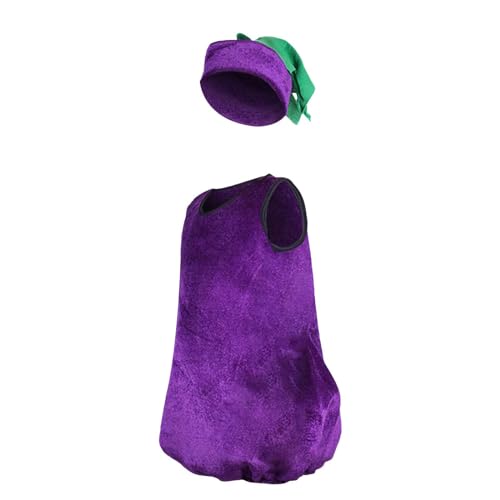 Generisch Kinderwagenanzug für Kinder, Show-Kleidung, Show-Kleidung Baby Socken 6~12 Monate Auberginen-Gemüse-Kostüme für Kinder, Show-Kleidung, Show-Kleidung (Purple, 7-8 Years) von Generisch