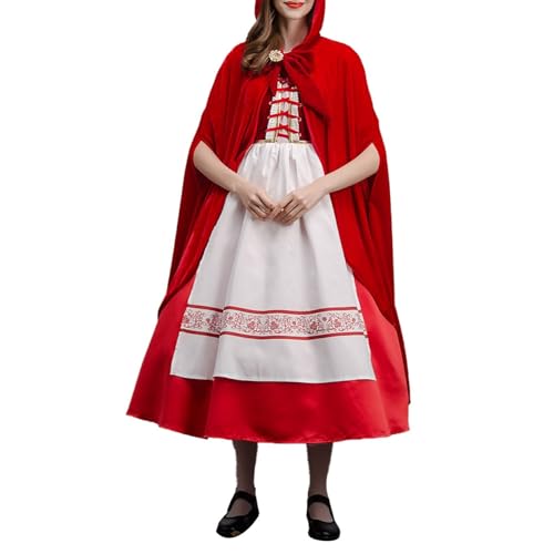 Generisch Kostüm Halloween Damen Mittelalter Cosplay Erwachsene Bekleidung Für Frauen Karneval Kleid Hexen Trachten Outfit Vampir Oktoberfest Partykleider Anime Lustig Eleganten von Generisch