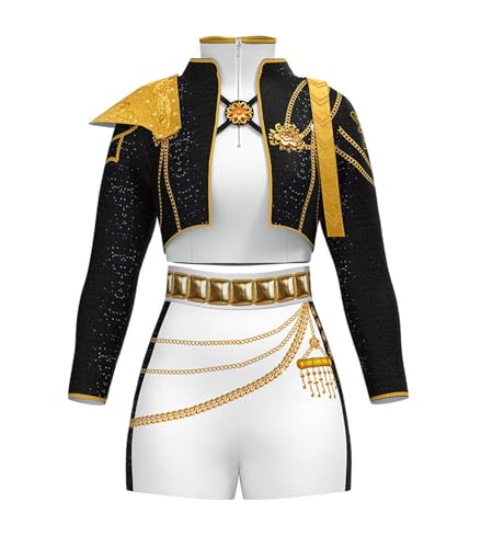 Generisch Kpop Demon Kostüm Frauen, Rumi Mira Zoey K Pop Cosplay Rollenspiel Uniform Komplettes Set Halloween Party Karneval Outfits für Frauen Generisch Kpop Demon Kostüm Frauen, Rumi Mira Zoey K Pop Cosplay Rollenspiel Uniform Komplettes Set Halloween Party Karneval Outfits für Frauen von Generisch