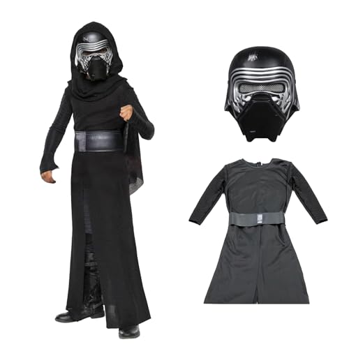 Generisch Kylo Ren Kostüm für Kinder Cosplay Komplettes Set Kylo Ren Maske Halloween Outfits (M) von Generisch