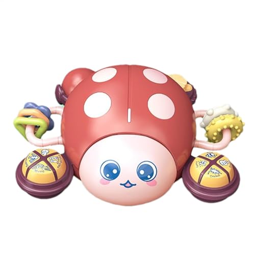 Generisch Ladybug Crawling Toy, Ladybug Musical Toy,Musik Walking Spielzeug mit farbenfrohen Perlen | Kinder kognitives Lernspiel für Home, Daycare Center, Kindergarten von Generisch