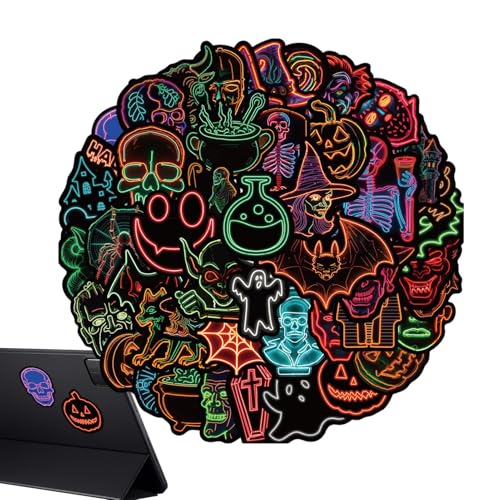 Generisch Legereen Neon Sticker - Langlebiges Sammelalbum Neon Sticker | 50 Stücke wasserdichtes Halloween -Festdekorationsaufkleber | Wasserflaschenabziehbilder für Goodie -Bag -Füllstoffe Generisch Legereen Neon Sticker - Langlebiges Sammelalbum Neon Sticker | 50 Stücke wasserdichtes Halloween -Festdekorationsaufkleber | Wasserflaschenabziehbilder für Goodie -Bag -Füllstoffe von Generisch