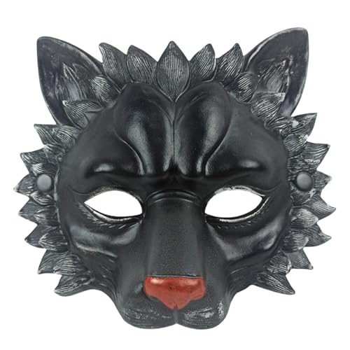 Generisch Löwenkopfbedeckungsmaske, Löwengesichtsmaske,Cosplay Kopfbedeckung Löwe Maske | Foto-Requisiten, Löwe, PU-Kopfbedeckung, Halloween-Kopfbedeckung, Party-Gesichtsmaske, Partyzubehör von Generisch