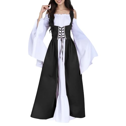 Generisch LumenVela Mittelalter Kleidung Damen, Viktorianisches Kleid mit Korsett, Elfenohren, Kopfschmuck, Gothic Kleidung Schulterfrei Puffärmel Renaissance Kleid Damen für Karneval Halloween Generisch LumenVela Mittelalter Kleidung Damen, Viktorianisches Kleid mit Korsett, Elfenohren, Kopfschmuck, Gothic Kleidung Schulterfrei Puffärmel Renaissance Kleid Damen für Karneval Halloween von Generisch