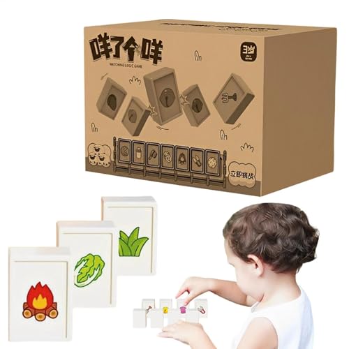 Generisch Mahjong Card Game Set, Mahjong Spielen Kartenspiel - Portable Connect -Brettspiel - Fun Schach Bildung Spielzeug farbenfrohe Block Matching Toy für Kinder von Generisch