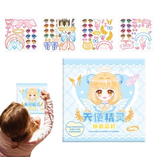 Generisch Makeup Sticker Book, Makeup Show Sticker Book | Prinzessin Make-up-Spielzeugkollektion,Ergänzende Notizbücher und Tagebücher für Kinder für Zuhause und den Kindergarten von Generisch