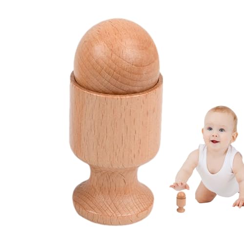 Generisch Massive Holzrassel – Glattes Baby-Greifspielzeug | Stillbaby-Puzzlespielzeug, ineinandergreifende Scheiben, Babyspielzeug aus Holz, Lernaktivitäten im Vorschulalter für Feinmotorik und Form von Generisch