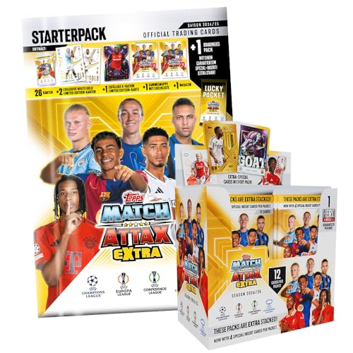 Generisch Match Attax Champions League 2024/25 EXTRA - Trading Cards - 1 Starter + 1 Display (24 Booster) von Generisch