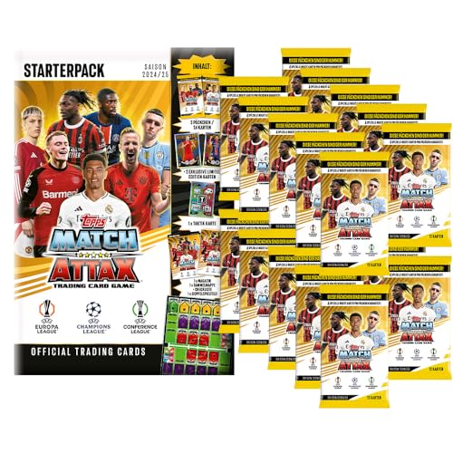 Generisch Match Attax Champions League 2024/25 - Trading Cards - 1 Starter + 20 Booster von Generisch