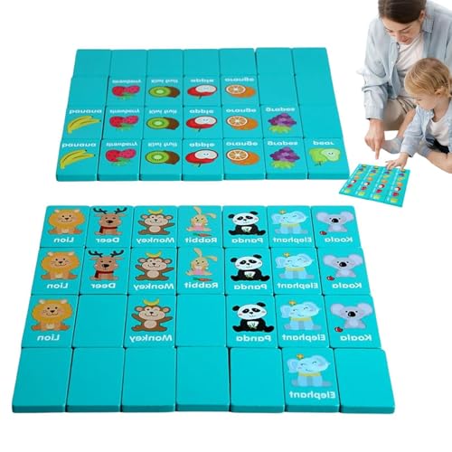 Generisch Matching-Kartenspiel, Matching-Spiel für Kinder - Früherziehungskarten-Matching-Brettspiel - Vorschul-Puzzle-Spielzeug, frühes Lernspiel für Reisepartys, Kindergarten von Generisch