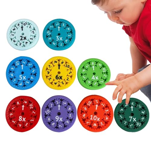 Generisch Math Fidget Spinnerss, Math Fact Fidget Spinnerss, 9 Stück Handspinner sensorische Spinner, Fidget-Lernspiel-Spielzeug, Lern- und Bildungsspielzeug für Partygeschenke, Mathe-Spiele von Generisch