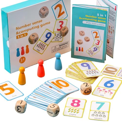 Generisch Mathe-Spiele für Kinder, Mathe-Match-Reise-Würfelspiel | Interaktives Mathe-Spiel,Lern- und Bildungsspielzeug, Würfelspiele, multifunktional, für Kinder, und Mädchen von Generisch