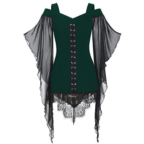 Generisch Mittelalter Kleidung Damen Gothic Viktorianisches Kleid Renaissance Retro Elegant Bequem Cosplay Kostüm Hohe Taille Costume von Generisch