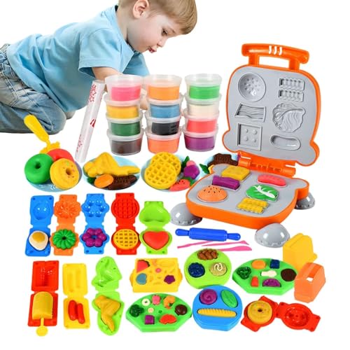 Generisch Modelliermasse - Rich Play Dough Kit | Nudelmaschine Eiscreme Pretend Chef Spielzeug Modelliermasse Teigwerkzeuge für Kinder von Generisch