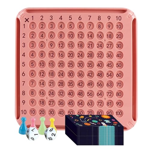 Generisch Multiplikationsbrettspiel, Multiplikation Math Board | Holzmathemaschinenzeit Tisch | Interaktives Lernspielspielzeug für Kinder 8-12 Klassenzimmer von Generisch