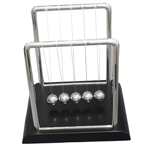 Generisch Newton schwingt den Ball für kinderspielzeug metalldeko Schwingbälle mit Sockel Balancebälle für den Schreibtisch Newton-Cradle-Balance-Ball Desktop- Black von Generisch